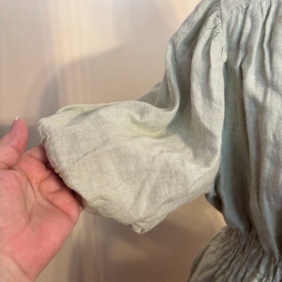 NEW MADEWELL Ruffle Sophia Dress (Linen & Viscose) - Size Large - Picture 5 of 13